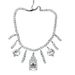 Personalized fashion teardrop shaped rhinestone necklace, exaggerated luxury pendant clavicle chain, sexy accessories necklace_ipsvogv.com