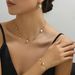 Minimalist Edition Korean Geometric Bracelet Earring Versatile Fragrant Wind Butterfly Small Crowd Set with Zircon Stone_ipsvogv.com