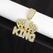 New Men's Full Diamond Chain Hip-Hop Style Personality Crown English KING Pendant Necklace_ipsvogv.com