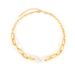 Retro Alloy Chain Necklace Simple Special Shaped Pearl Pendant Clavicle Chain_ipsvogv.com