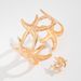 Ins Style Design, Flower Opening Personalized Metal Starfish Butterfly Bracelet, Ring Set_ipsvogv.com
