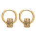 Light Luxury Metal Diamond Circle Ear Buckle Earrings French Simple Premium Geometric Earrings_ipsvogv.com