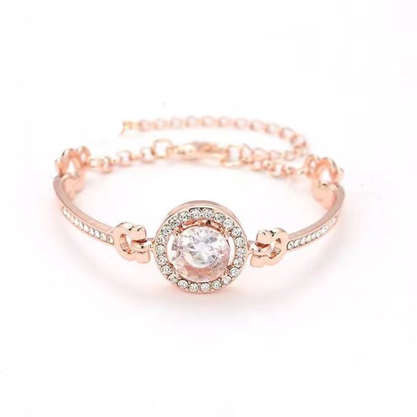 Jewelry accessories creative temperament personality inlaid rhinestone necklace earrings bracelet ring four piece set_ipsvogv.com
