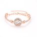 Jewelry accessories creative temperament personality inlaid rhinestone necklace earrings bracelet ring four piece set_ipsvogv.com