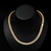 Wind Double Row Necklace Alloy Water Chain Bracelet Full Diamond Trendy Tennis Neck_ipsvogv.com