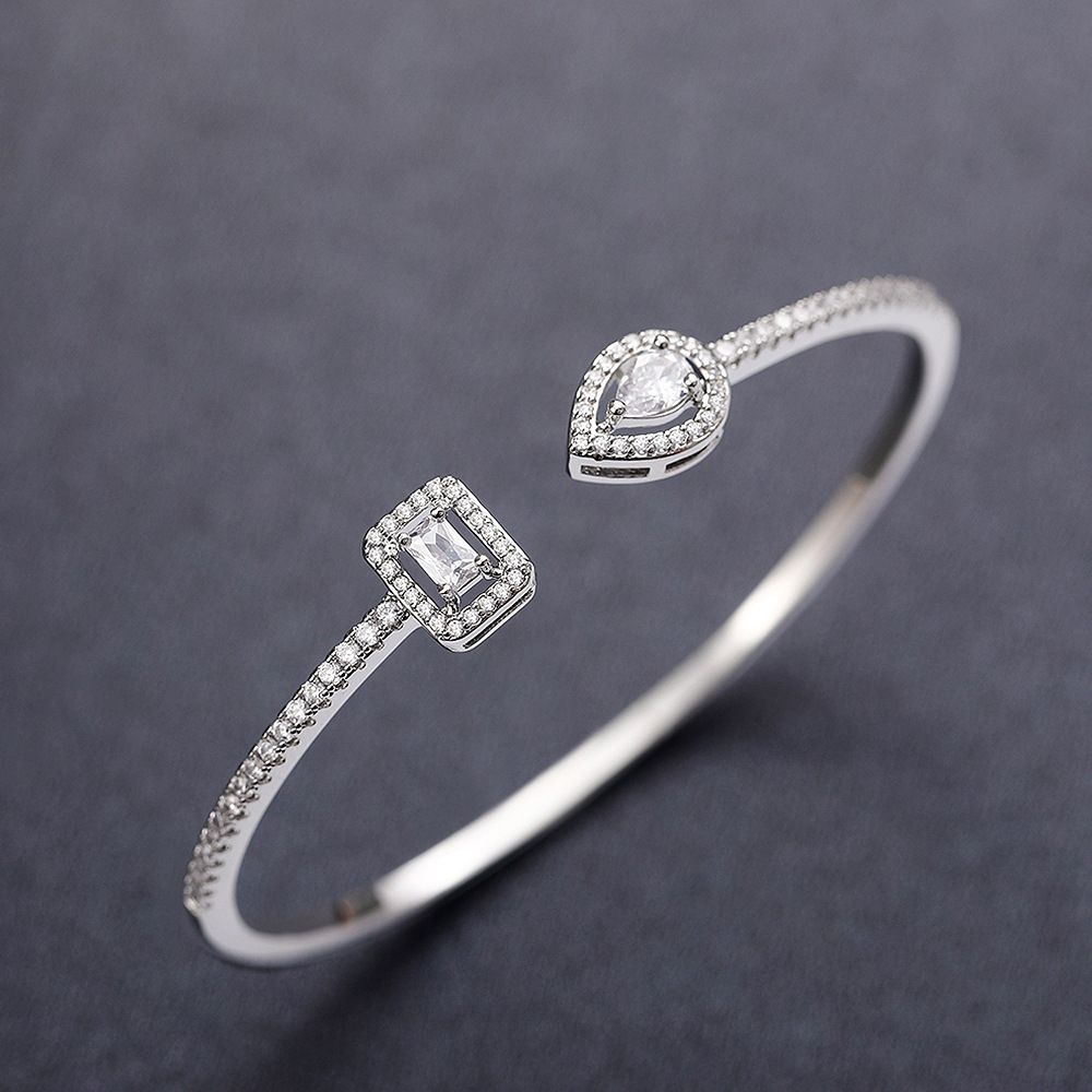 Cao Shi's Opening Trend INS Brass Zircon Bracelet Temperament Korean Edition Simple Banquet Handicraft Gift_ipsvogv.com