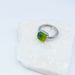 Women's Jewelry Fashion Mushroom Head Light Luxury Style Irregular Sugar Cube Ring Inlaid Zircon Emerald Stainless Steel Ring_ipsvogv.com