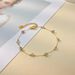 Women's Jewelry Light Luxury Colorful Natural Stone Accessories Fashion Titanium Steel Gold Plated Chain Ethnic Style Bracelet Female_ipsvogv.com