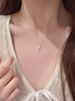 Korean Bowknot Ribbon Necklace 2024 New Light Luxury High-end Ins Style Niche Sweet Simple Clavicle Chain_ipsvogv.com
