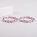Live Broadcast One Piece Personalized Earrings Zircon Glass Sterling Silver Round Earrings_ipsvogv.com