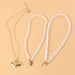 Personality Alloy Heart Pendant Necklace Necklace Cross Border Simple Special Shaped Pearl Necklace_ipsvogv.com