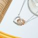 fashion personality interlocking two-color love diamond necklace stainless steel jewelry summer does not fade_ipsvogv.com