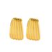 Ins Internet Celebrity Style Gold Geometric Stripe Texture Unique Niche Line Brass Stud Earrings_ipsvogv.com