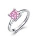 Willson Jewelry New S925 Sterling Silver Ice Flower Cut High Carbon Diamond Ring Female Pink Diamond Ring Fashion Personality High End_ipsvogv.com