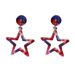 Ins personalized pentagram hip-hop versatile acrylic minimalist design earrings, niche high-end earrings_ipsvogv.com