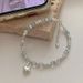 Natural Stone Pearl Broken Silver Bracelet For Women, Korean Fashion, Niche Design, Simple Versatile Temperament, And_ipsvogv.com