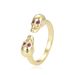 Unisex Jewelry Fashion Diamond Zircon CZ Skull Ring Female Open Design Ring Simple Gold And Silver Color Preservation_ipsvogv.com