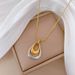 Full Body 【 Titanium Steel 】 Double Layer Water Droplet Personality Extremely Simple Wind Furnace, Real Gold Necklace 【 】 Furnace,_ipsvogv.com
