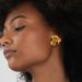 Unisex Retro Petal Earrings High End Niche Novel Design Irregular Fold Earrings_ipsvogv.com