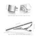 Men's Business Tie Clip Cufflinks Set Simple Silver Striped Tie Clip Suit Accessories Hot Sale_ipsvogv.com