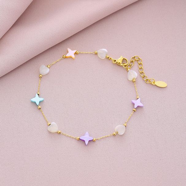 Hot-selling Summer Fashion All-match Men's and Women's Couple's Bracelet Seashell-shaped Titanium Steel Bracelet Accessories_ipsvogv.com