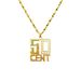 Hip Hop Rapper Diamond Studded Commemorative 50cent Gold Pendant Necklace_ipsvogv.com