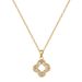 【 Titanium Steel 】 Necklace Earring Light Luxury Full Diamond Four Leaf Flower Zircon Personalized Temperament Banquet_ipsvogv.com