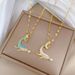 Cute Shiny Zircon Whale Dolphin Pendant Necklace for Women Fashion Korean Stainless Steel Clavicle Chain Jewelry_ipsvogv.com