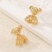 1 Pair Vintage Style Sweet Bear Inlay Zinc Alloy Rhies Ear Studs_ipsvogv.com