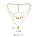 Instagram Minimalist Titanium Steel Genuine Gold Double-layer Necklace, Fashionable Niche Butterfly Color Retention_ipsvogv.com