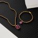 Bear 304 Stainless Steel 4mm Round Bead Chain Set Simple Acrylic Bear Women's Five Color Necklace_ipsvogv.com