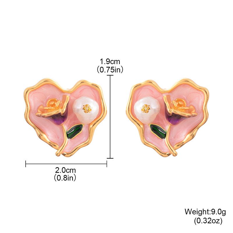 Medieval Oil Painting Series Earrings Baroque Pearls High Quality New Chinese Style National Style Earrings Versatile Temperament New Style Women_ipsvogv.com