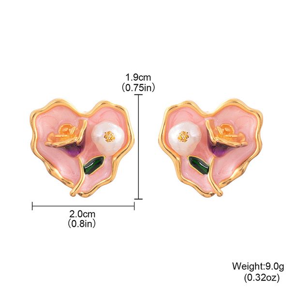 Medieval Oil Painting Series Earrings Baroque Pearls High Quality New Chinese Style National Style Earrings Versatile Temperament New Style Women_ipsvogv.com