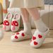 New winter smiley mushroom cotton slippers female indoor home non-slip home warm slippers_ipsvogv.com