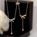 Light Luxury Emperor Feng S999 Pure Silver Bow Necklace For Female Crowd 2023 Valente's Day High End Tassel Collar_ipsvogv.com