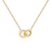 Women's Jewelry S925 Sterling Silver Fashion Simple Double Ring Necklace Fashion Mobius Clavicle Chain Accessories_ipsvogv.com