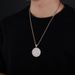 Men's Jewelry Zodiac Pendant Necklace With Cubic Zirconia Stones, Vintage Twist Chain, Elegant And Stylish Design Pendant Retro Twist Chain Necklace_ipsvogv.com