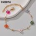 Women's Jewelry Set Fashion Colorful Flower Bracelet For Girls Niche High End Light Luxury Stainless Steel Girlfriend Versatile Hand Jewelry Necklace_ipsvogv.com