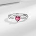 Hot Selling Light Luxury Style Red Diamond Zircon Open In Japan And South Korea, New Niche Design, Love, Personality,_ipsvogv.com
