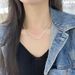 Geometric Broken Silver Square Necklace With Niche Design, Light Luxury And Versatile, Irregularly Cut Double-layer_ipsvogv.com