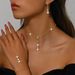 Women’s Jewelry Set Fashion Simple Long Tassel Rhinestone Necklace Bride Rhinestone Necklace Earrings Bracelet Set Three Piece Wedding Jewelry_ipsvogv.com
