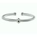 Simple Fashion Diamond Studded Open 5MM Wire Rope Stainless Steel Bracelet_ipsvogv.com
