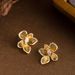 French Elegant Diamond Studded With Flower Petals, Women's Earrings, Light Luxury, High-end Temperament, Simple Silver_ipsvogv.com