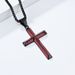 Stainless steel oil drip bevel cross necklace niche personality quality titanium steel pendant_ipsvogv.com