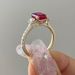 Sanjieins Internet Celebrity New Gold Plated With Square Red Women's Ring Fashion Accessories_ipsvogv.com