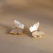 Women's Jewelry White Mother Of Pearl Butterfly Earrings Niche Design Light Luxury Shell Temperament Simple Earrings 925 Silver Needle Jewelry_ipsvogv.com