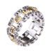 Sanjie Fashion Modern Silver Plated 14k Rose Gold Colorful Creative Full Diamond Engagement Ring_ipsvogv.com