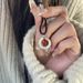 Internet Celebrity Couple Bodhi Bead Red Agate Female Lovesickness Bean, Auspicious Cloud Circle, Safety Buckle, Woven_ipsvogv.com