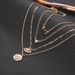 Bohemian Style Love Set Diamond Fatima Multi-layer Necklace For Women_ipsvogv.com