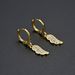 Women’s Jewelry Set Fashion Popular Diamond CZ Zircon Feather Female Earrings Gold And Silver Female Earrings Fresh Color Preserving Earrings_ipsvogv.com